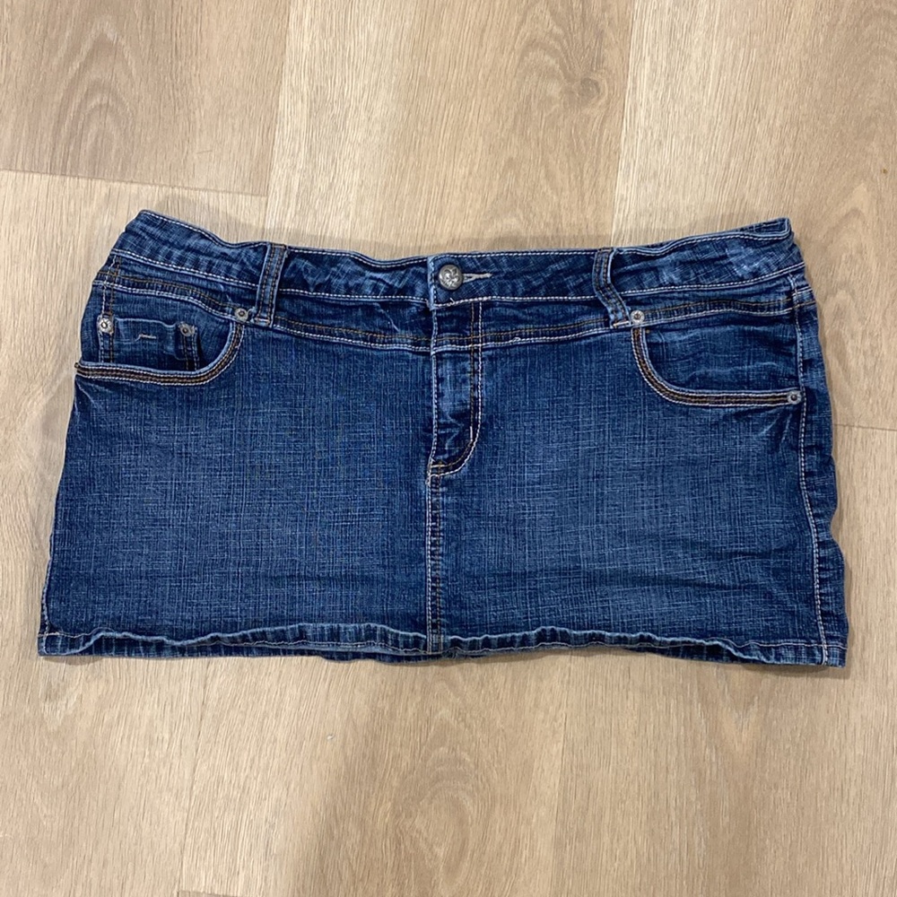 C’est Toi Blue Jean Mini‎ Skirt Juniors 2XL